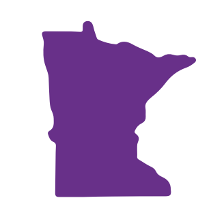 Purple outline of Minnesota