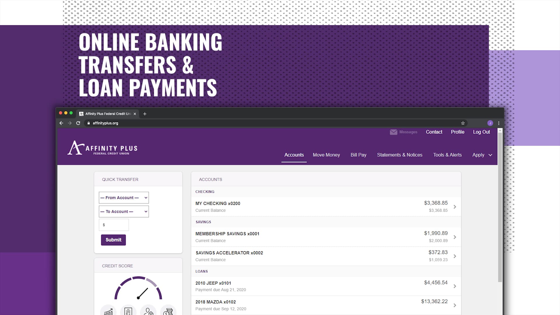 Online Banking – Transfers & Loan Payments