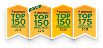 Star Tribune Top Workplace banners, 2018-2021