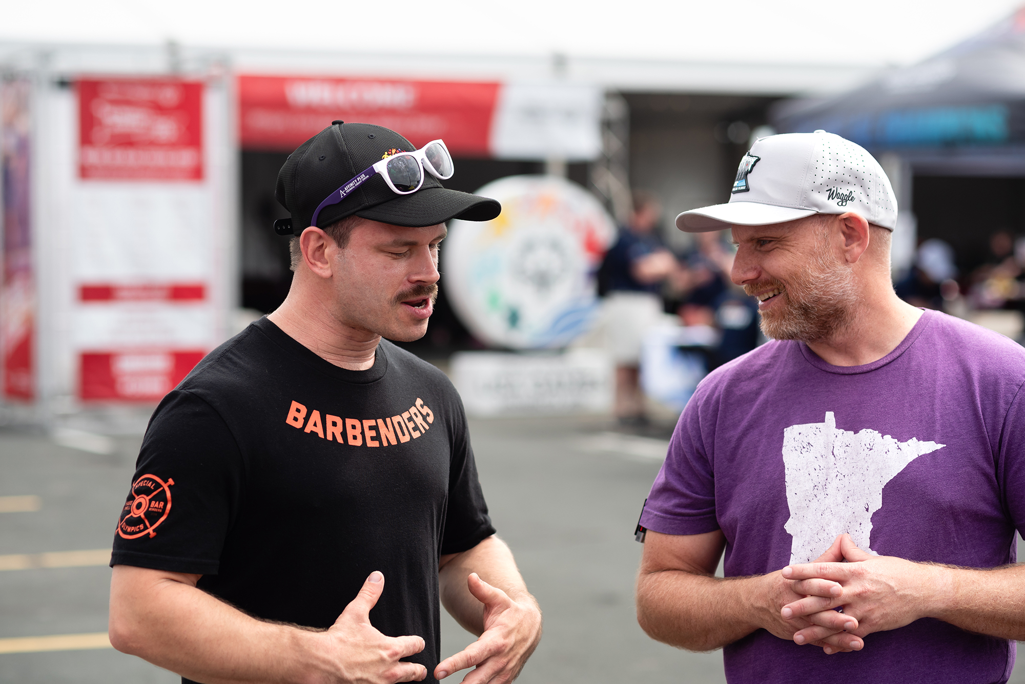 Powerlifter Dimitri Johnson and Affinity Plus Employee Adam Layne