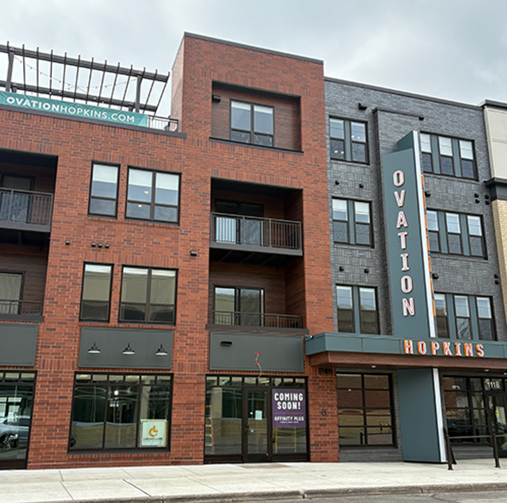 Exterior shot of location for the new Hopkins branch