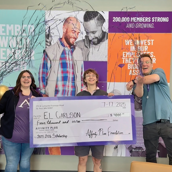 People Celebrating El Carlson, 2025 Scholarship Winner